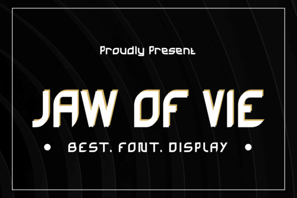Jaw of Vie: A Bold Display Font for Crafters and Product Designers
