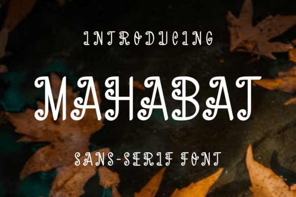 Mahabat: A Display Font That Elevates Small Business Branding