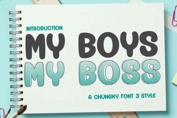 My Boys My Boss: A Bold Display Font for Impactful Digital Marketing