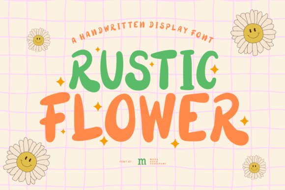 Rustic Flower: A Playful Display Font for Crafters and Makers