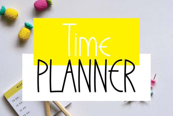Time Planner: A Display Font That Elevates Small Business Branding